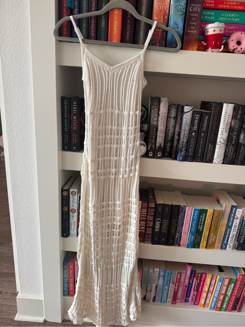 White Crochet Maxi Dress - Abercrombie
